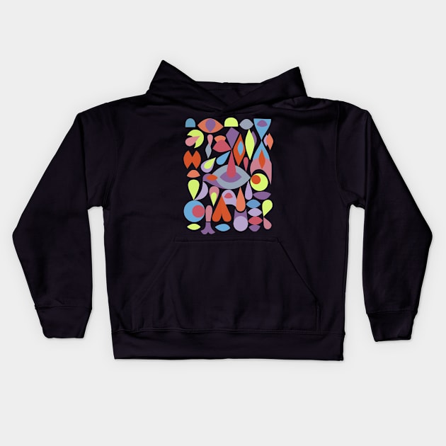 Amalgam - Abstract Motif Kids Hoodie by Huge Potato